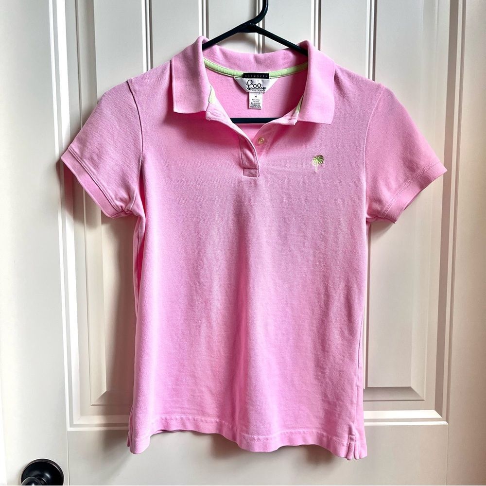 Lilly Pulitzer Pink Polo Short-Sleeved Knit polo size medium